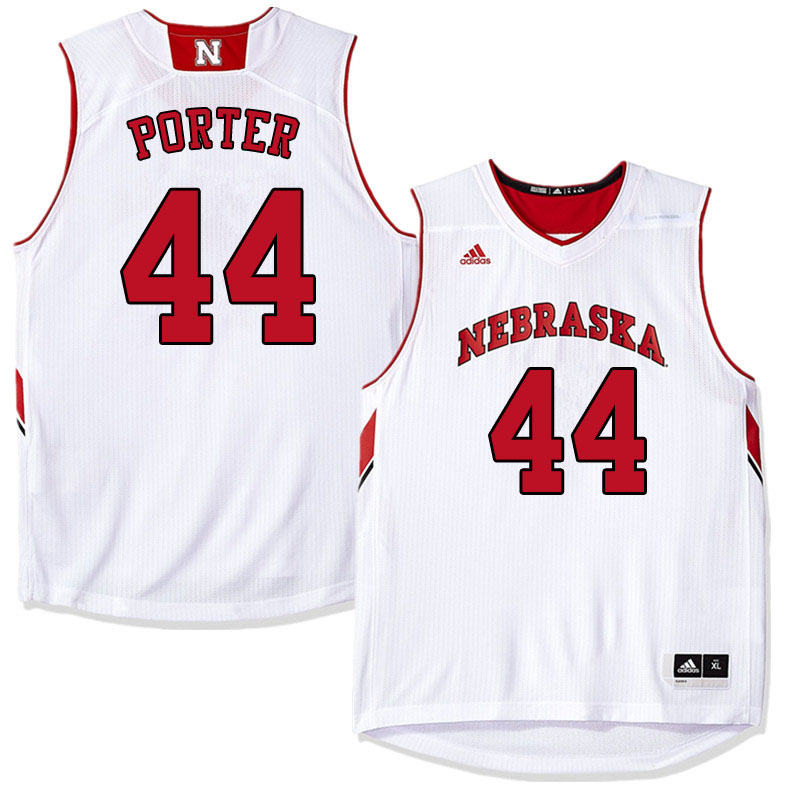 Men #44 Bret Porter Nebraska Cornhuskers College Basketball Jerseys Sale-White